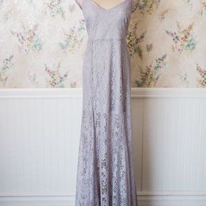 Lulu's Evening dreaming backless lace gray dress, size XL